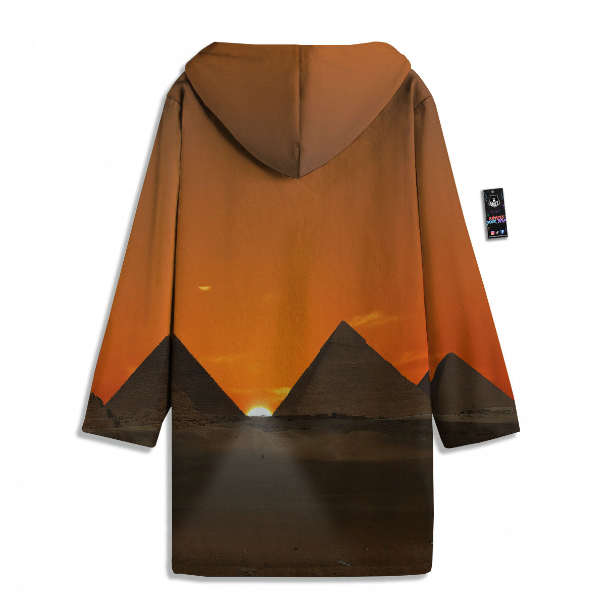 Sunset Pyramid Print Men's Windbreaker Jacket-grizzshop