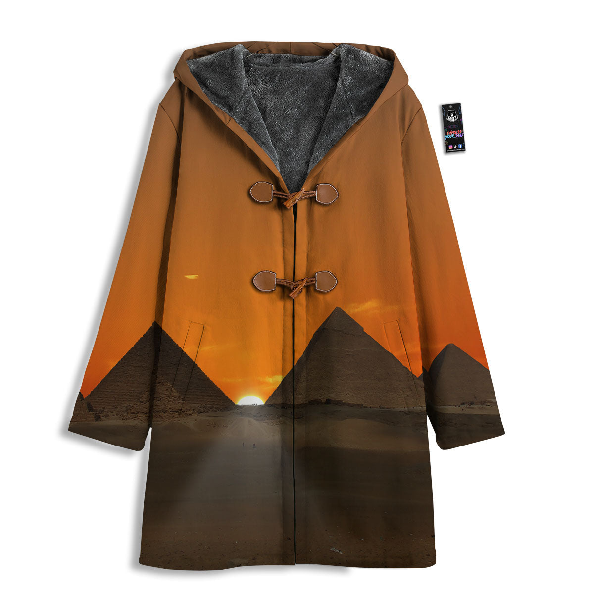 Sunset Pyramid Print Men's Windbreaker Jacket-grizzshop
