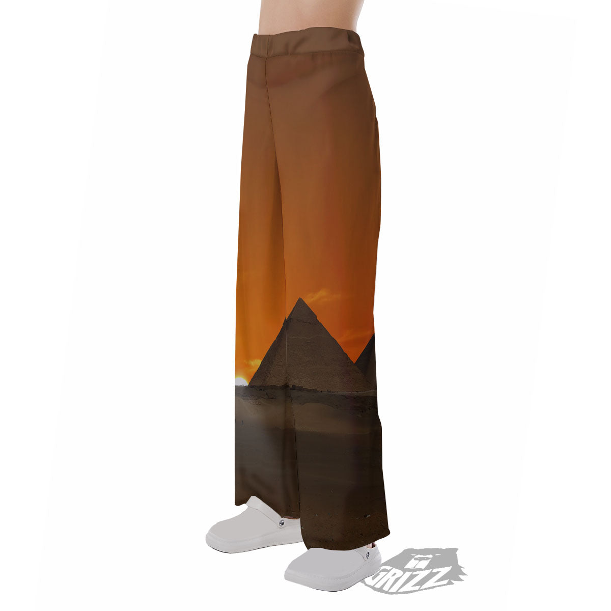 Sunset Pyramid Print Pajama Pants-grizzshop