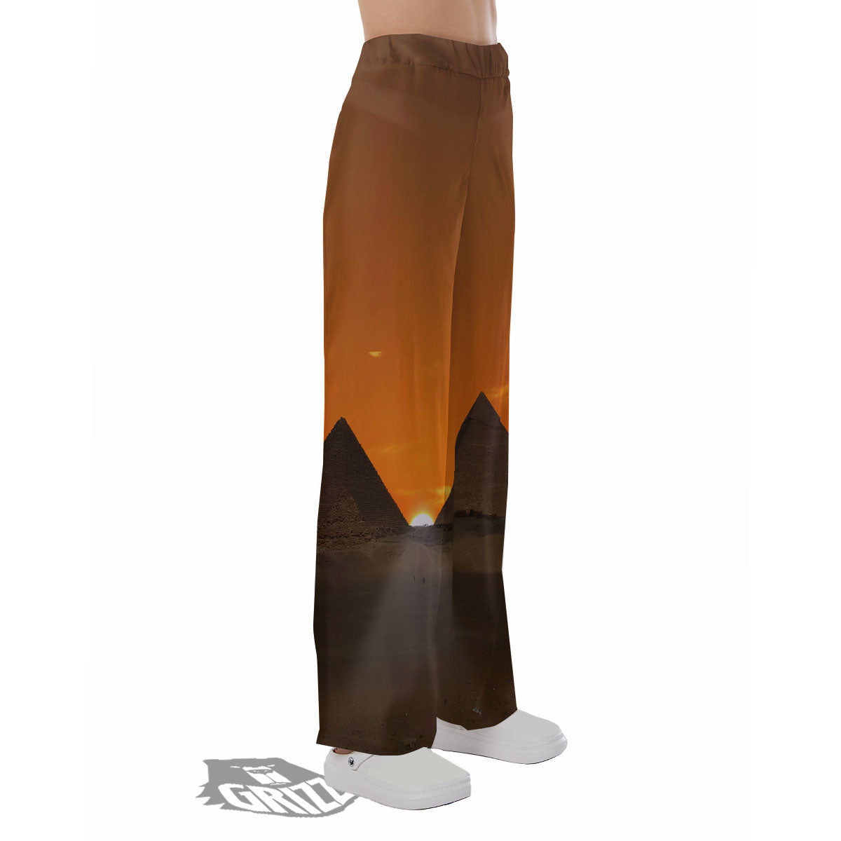 Sunset Pyramid Print Pajama Pants-grizzshop