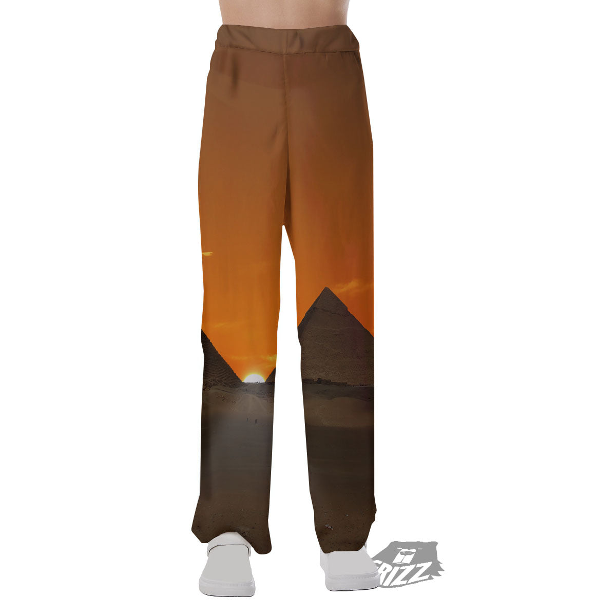 Sunset Pyramid Print Pajama Pants-grizzshop