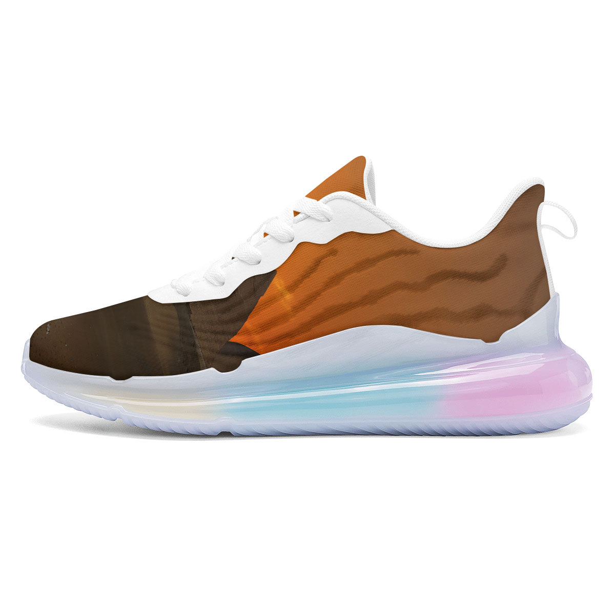 Sunset Pyramid Print Running Sneakers-grizzshop