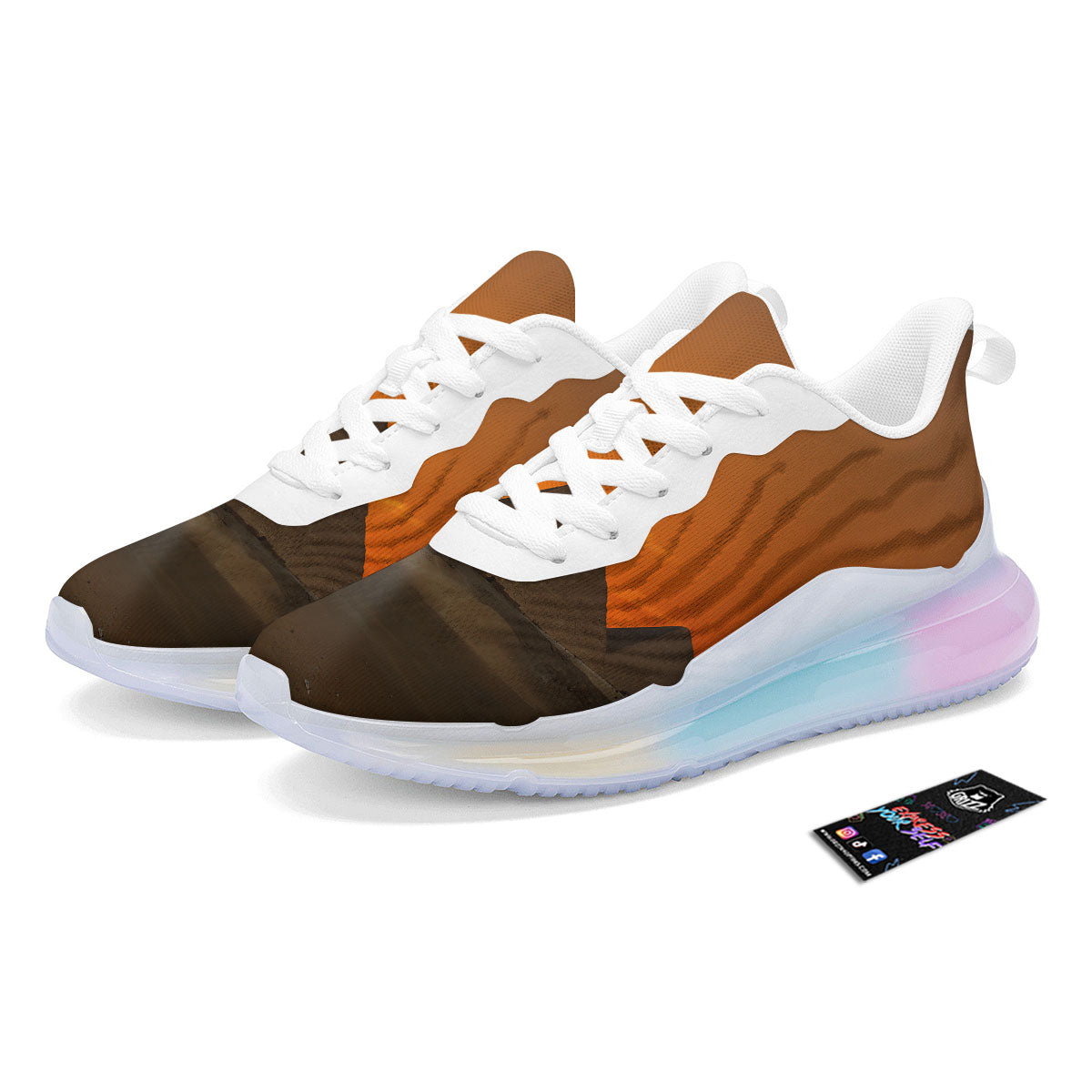 Sunset Pyramid Print Running Sneakers-grizzshop