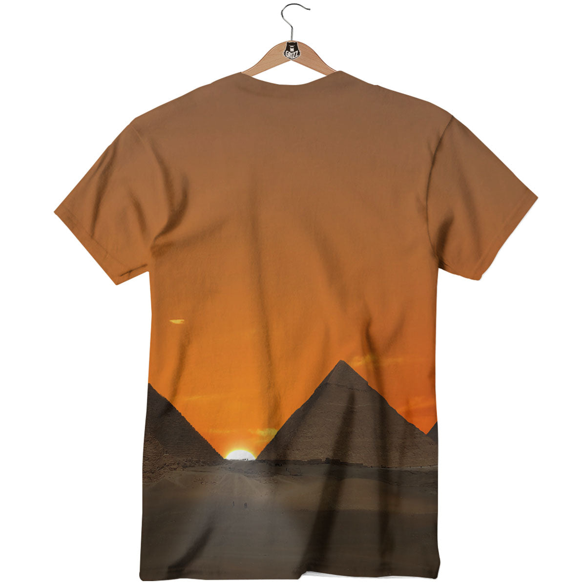 Sunset Pyramid Print T-Shirt-grizzshop