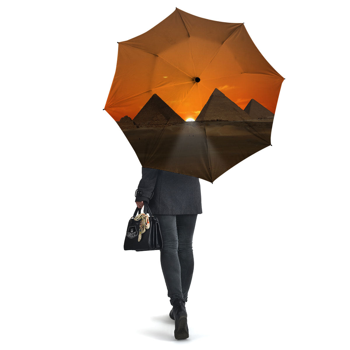 Sunset Pyramid Print Umbrella-grizzshop