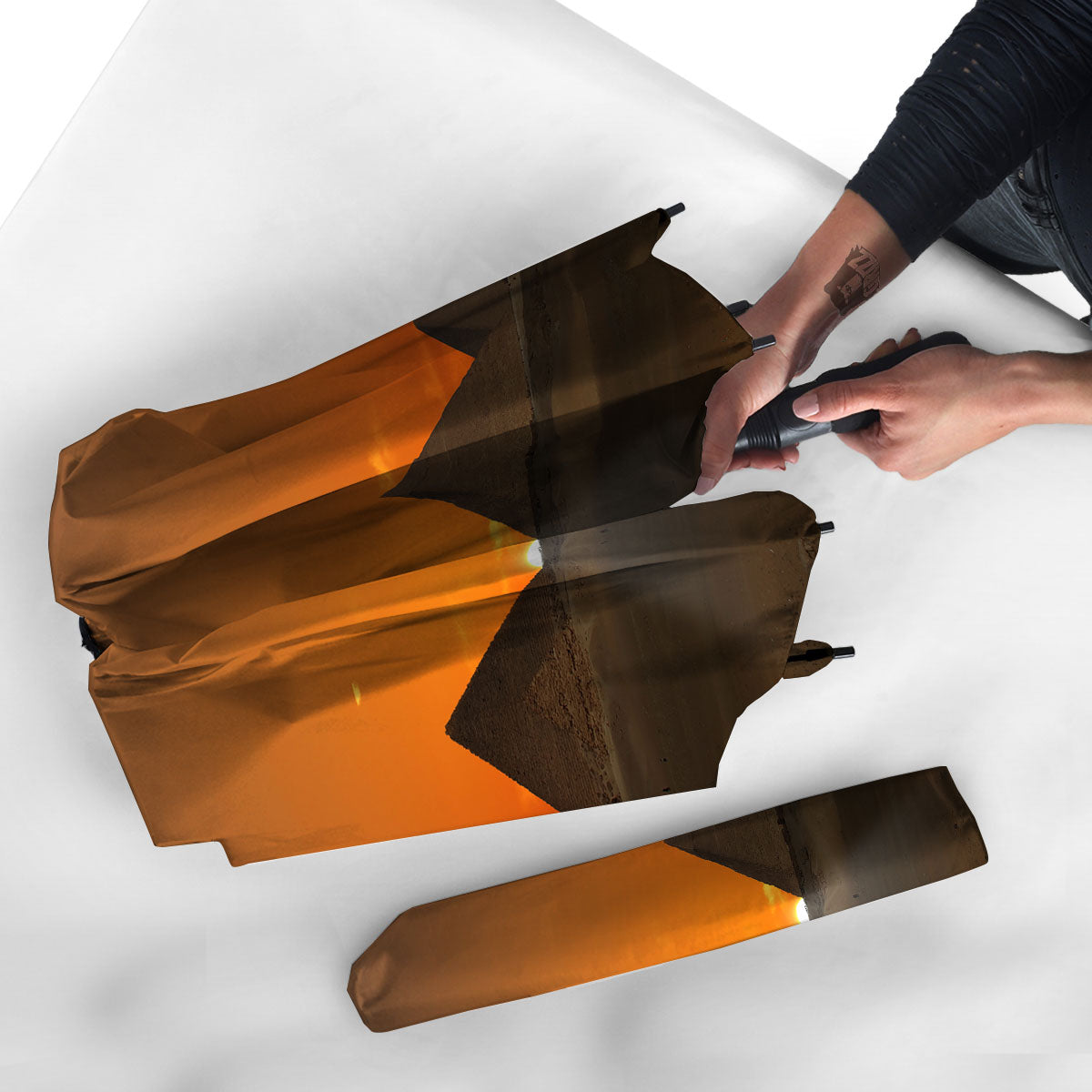 Sunset Pyramid Print Umbrella-grizzshop