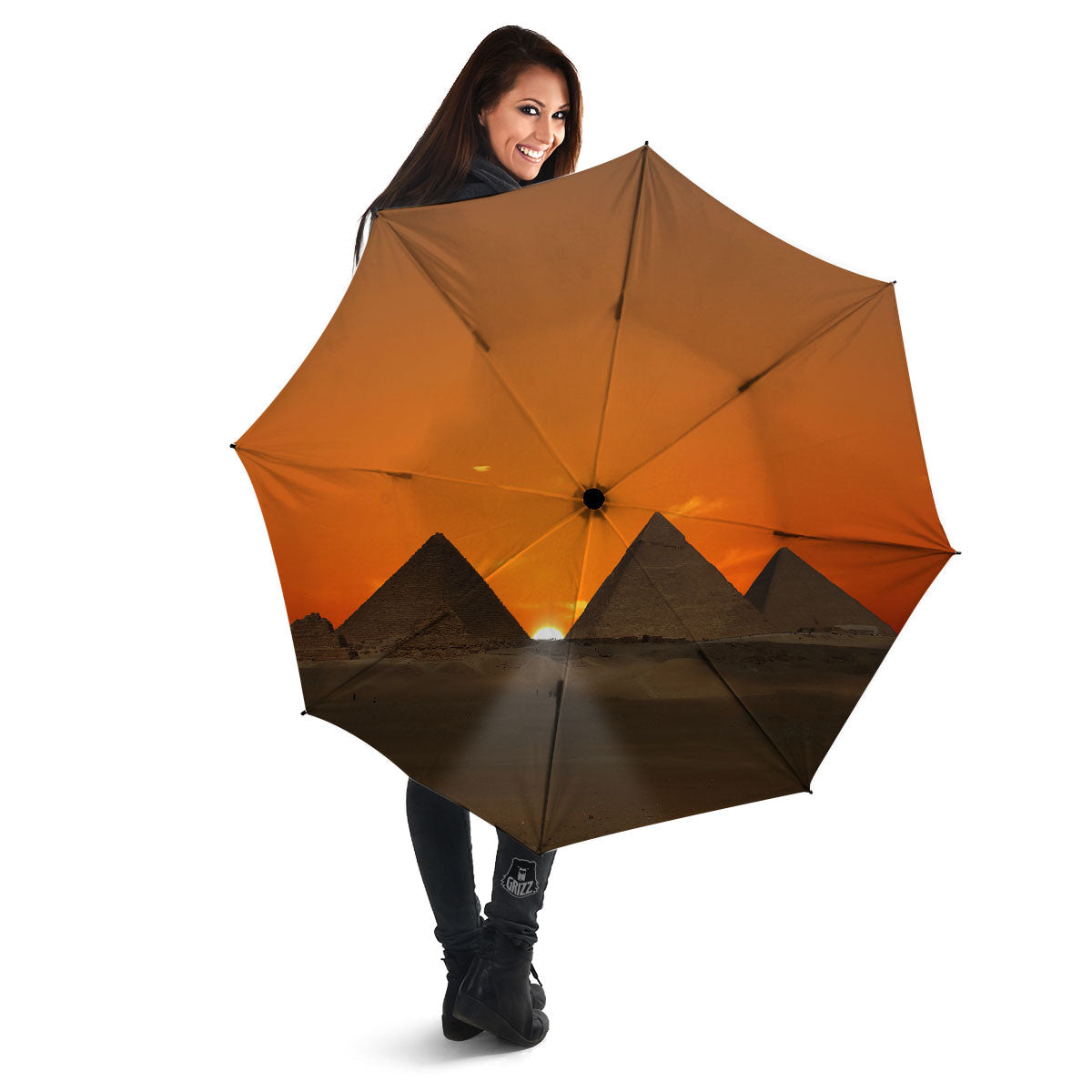 Sunset Pyramid Print Umbrella-grizzshop