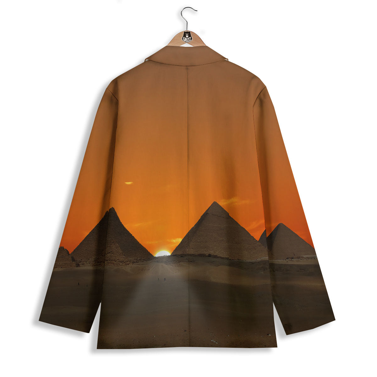 Sunset Pyramid Print Women's Blazer-grizzshop