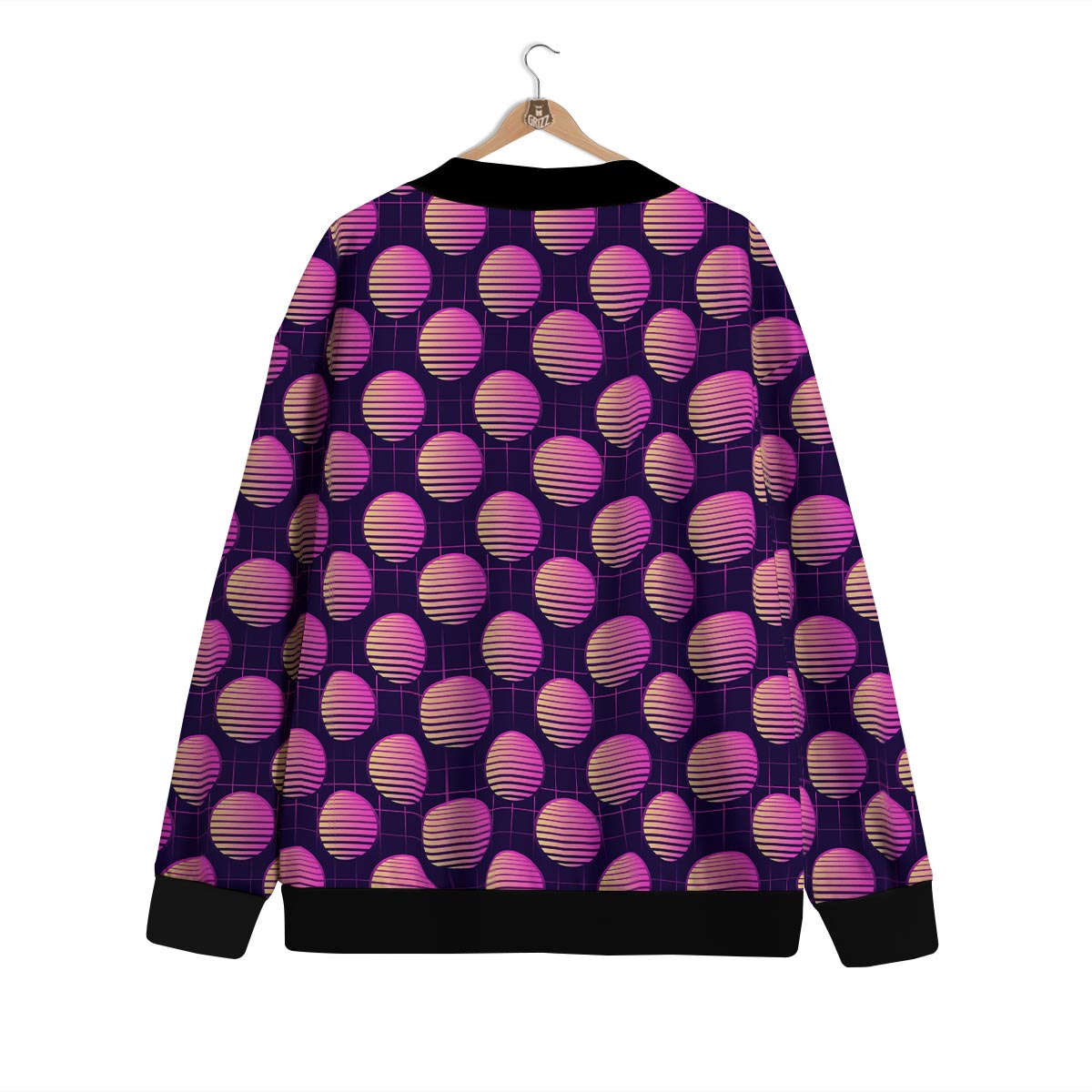 Sunset Retrowave Print Pattern Cardigan-grizzshop