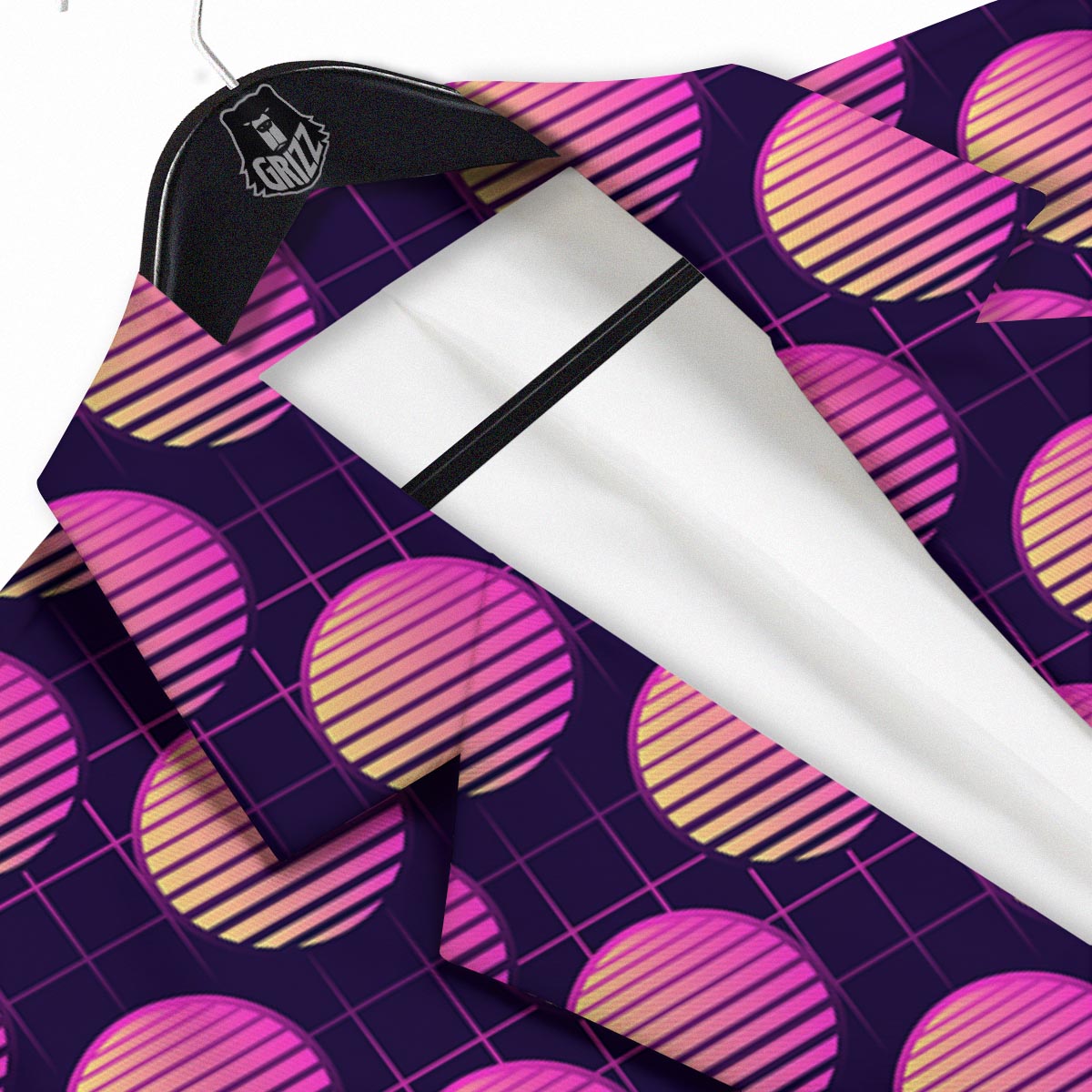 Sunset Retrowave Print Pattern Men's Sport Coat-grizzshop