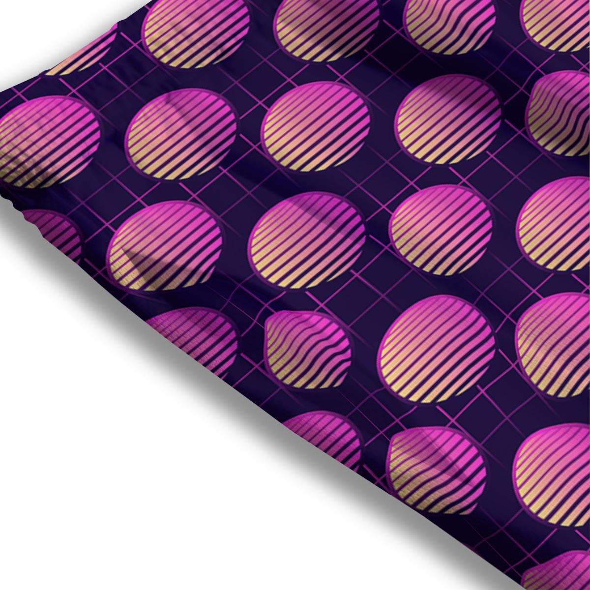 Sunset Retrowave Print Pattern Mesh Shorts
