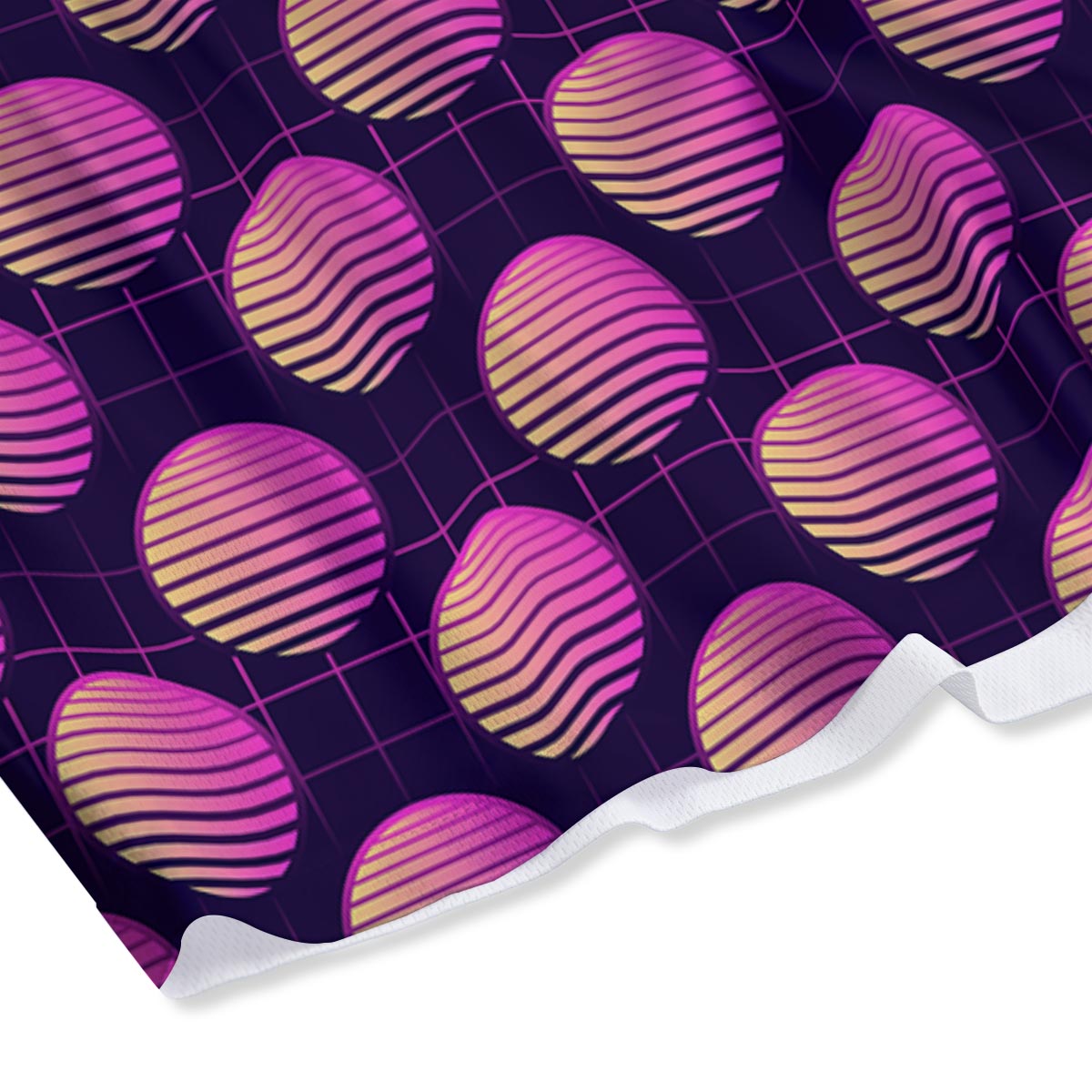 Sunset Retrowave Print Pattern Mesh Shorts