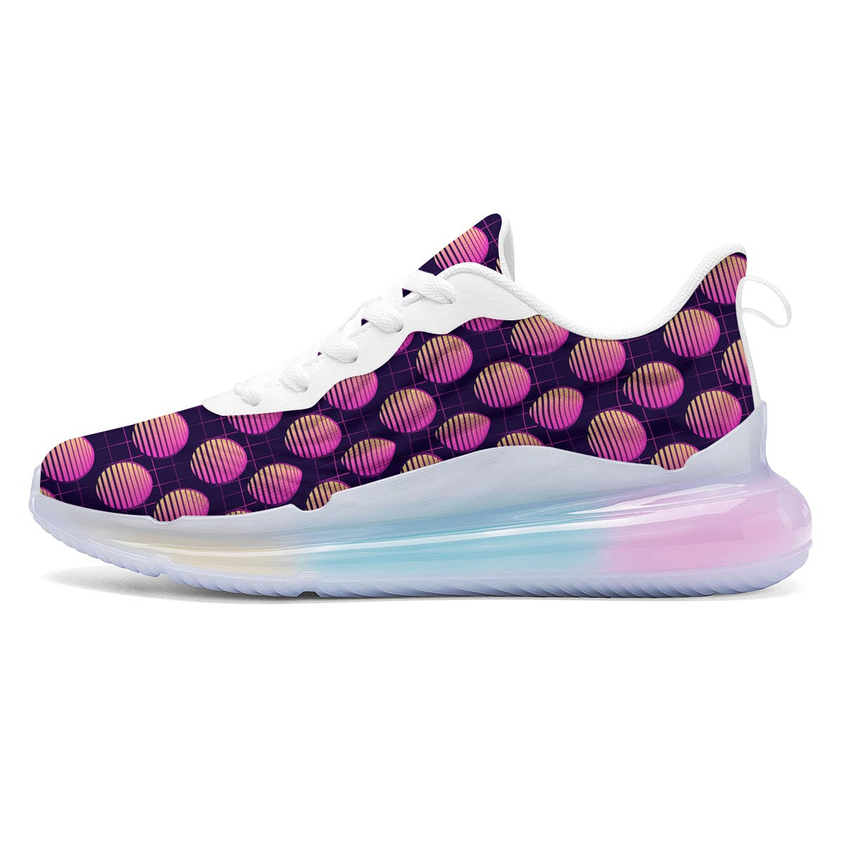 Sunset Retrowave Print Pattern Running Sneakers-grizzshop