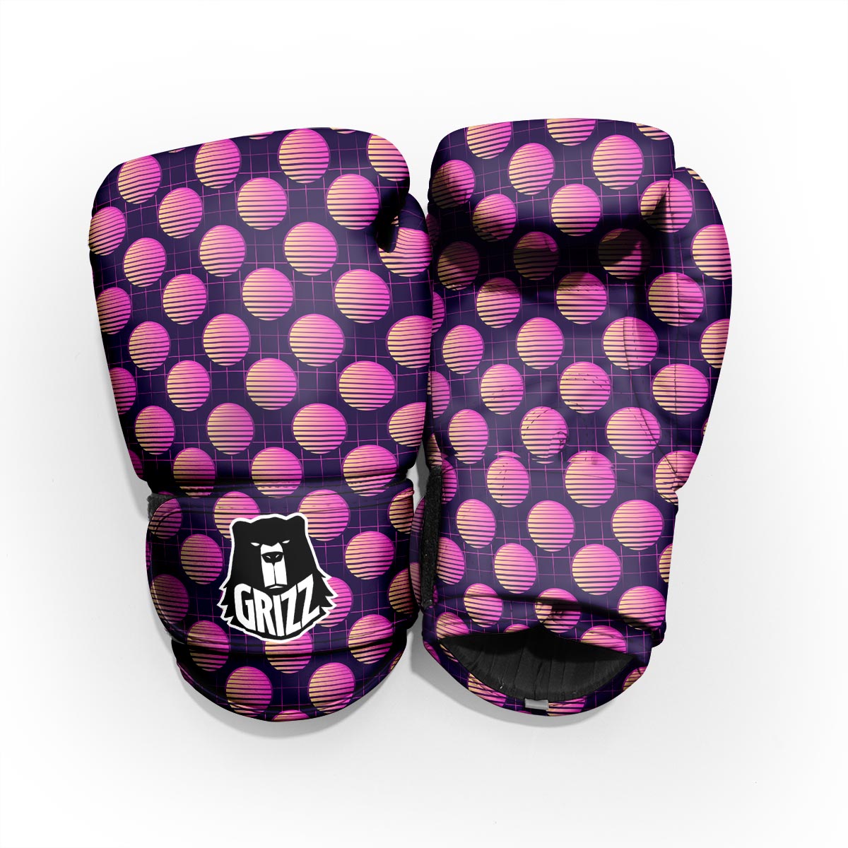 Sunset Retrowave Print Pattern Pro Boxing Glove