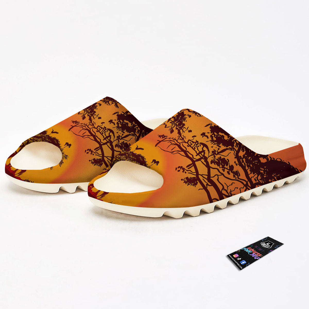 Sunset African Savanna Print Sandals-grizzshop