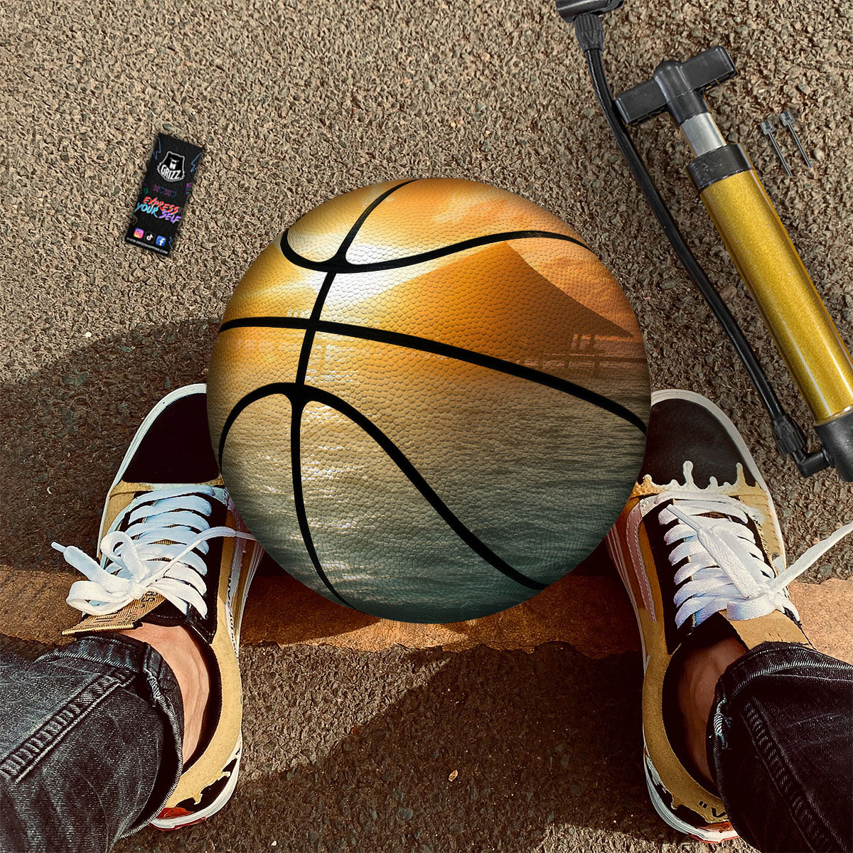 Sunset Maldives Print Basketball