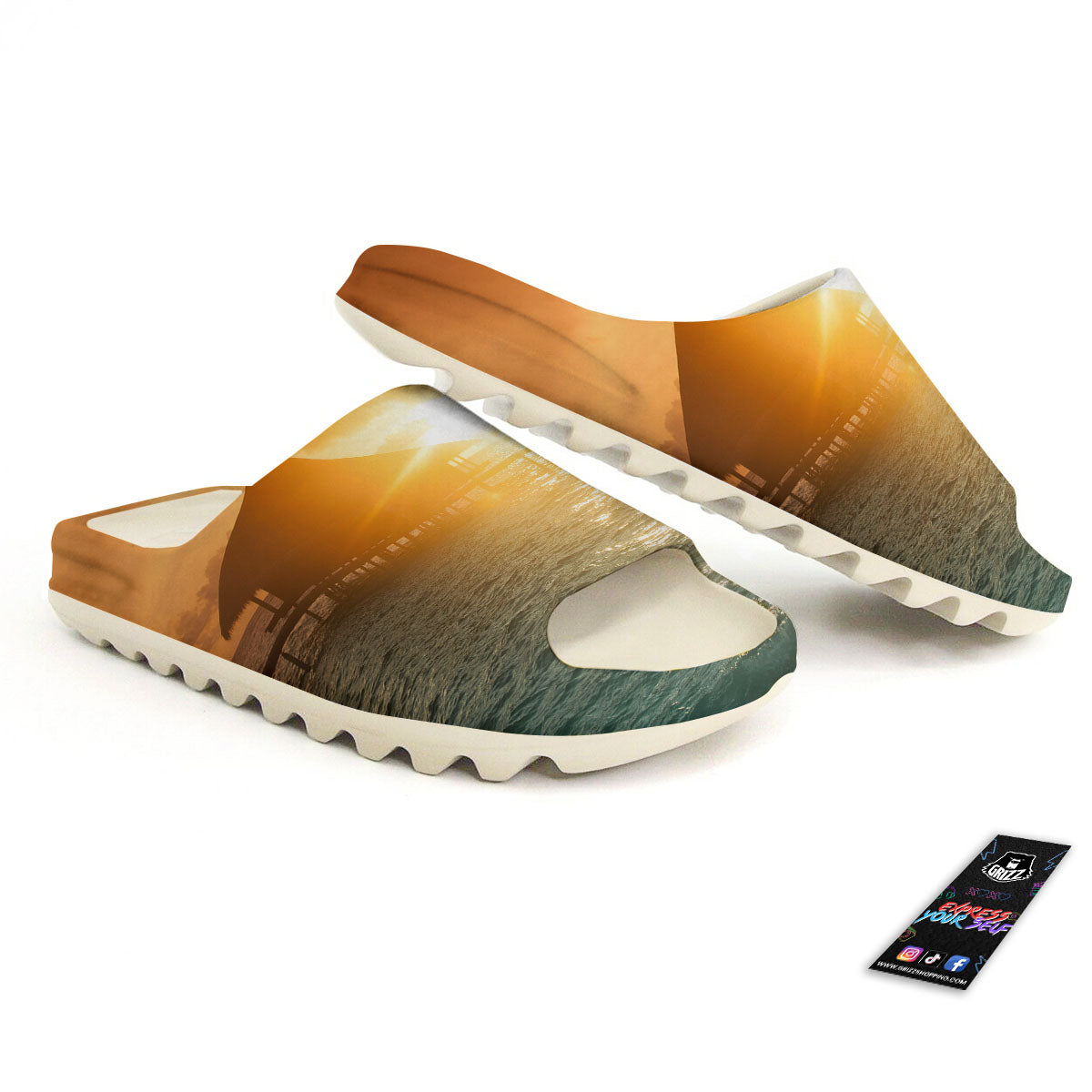 Sunset Maldives Print Sandals-grizzshop