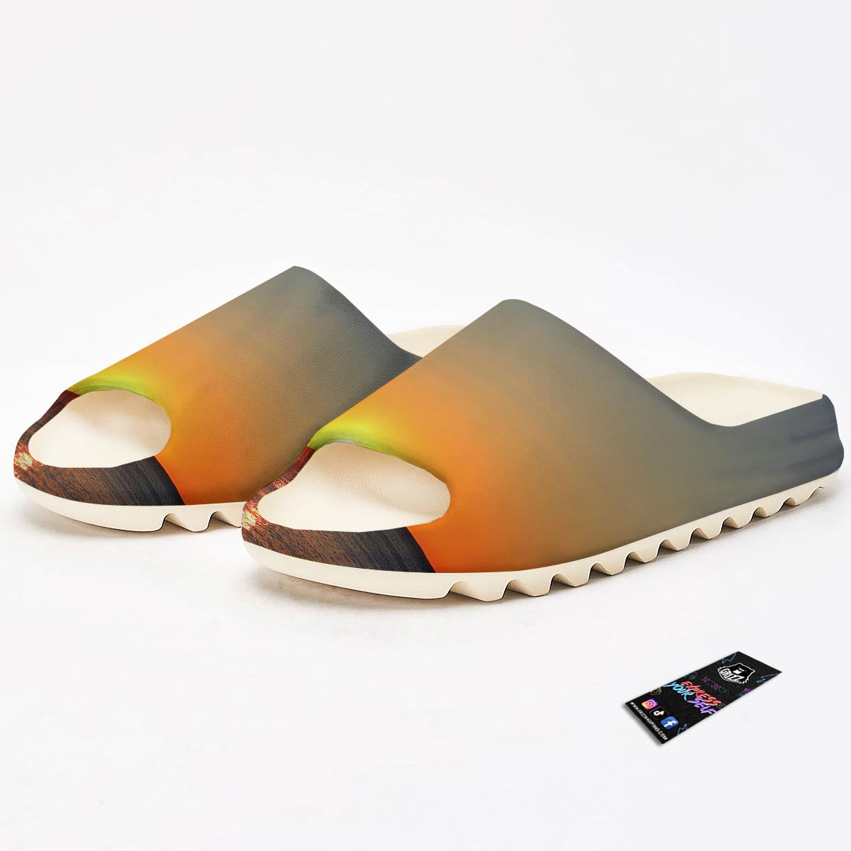 Sunset Over Sea Print Sandals-grizzshop