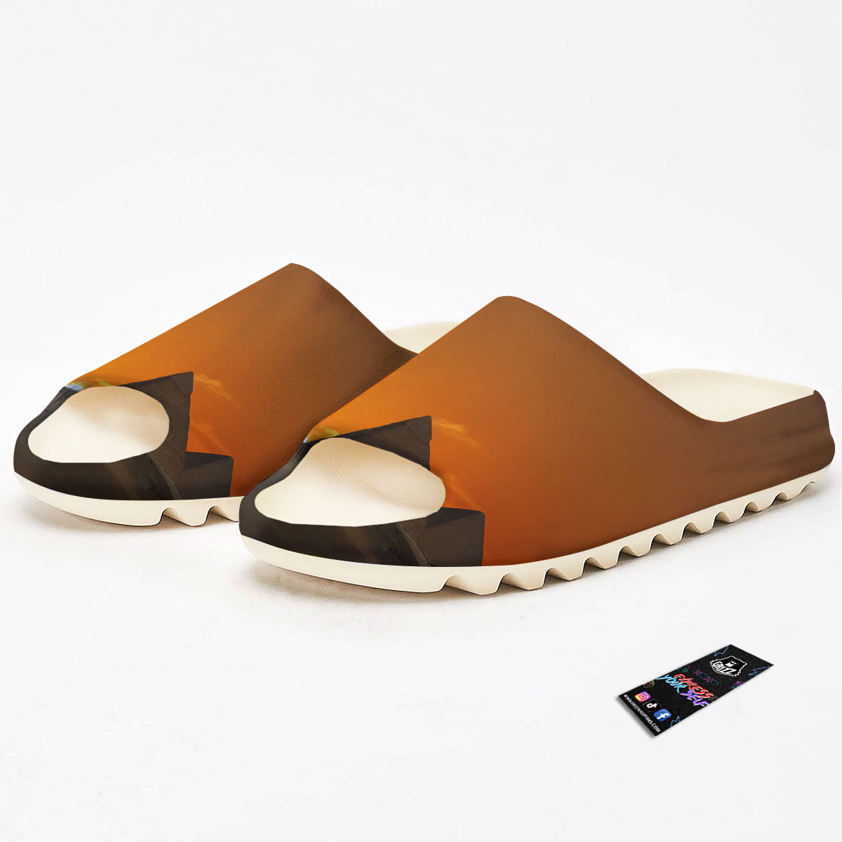 Sunset Pyramid Print Sandals-grizzshop