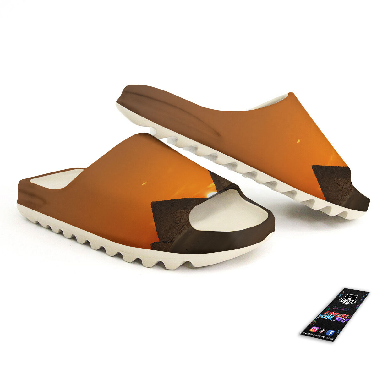 Sunset Pyramid Print Sandals-grizzshop