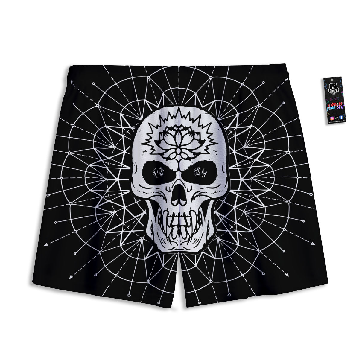 Stingray Spiritual Golden Print Mesh Shorts