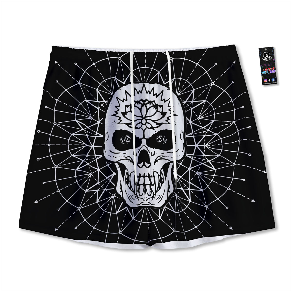 Stingray Spiritual Golden Print Mesh Shorts