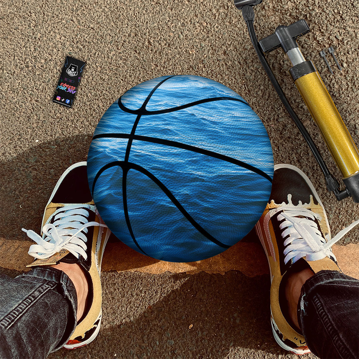 Surface Ocean Print Basketball-grizzshop