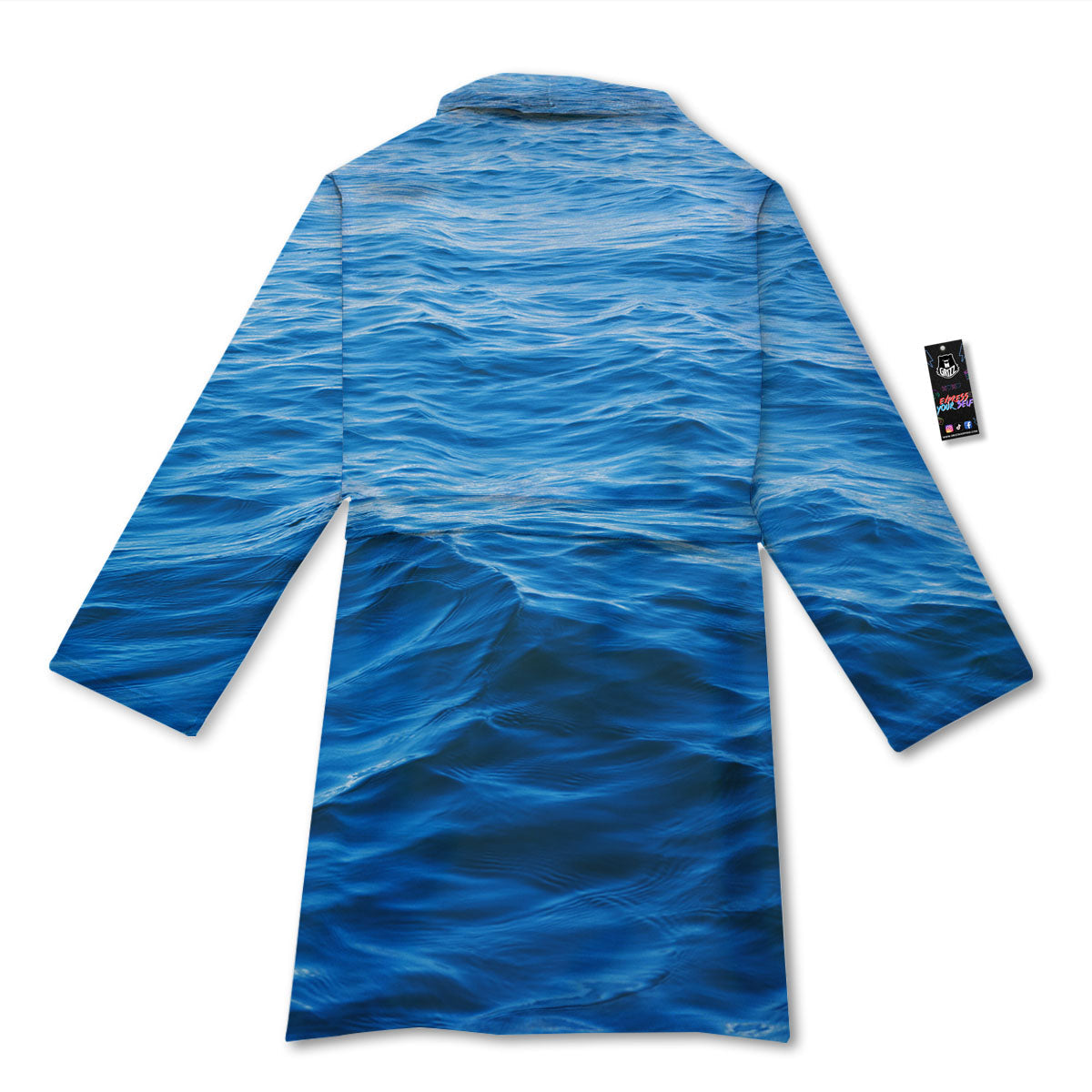 Surface Ocean Print Bathrobe-grizzshop