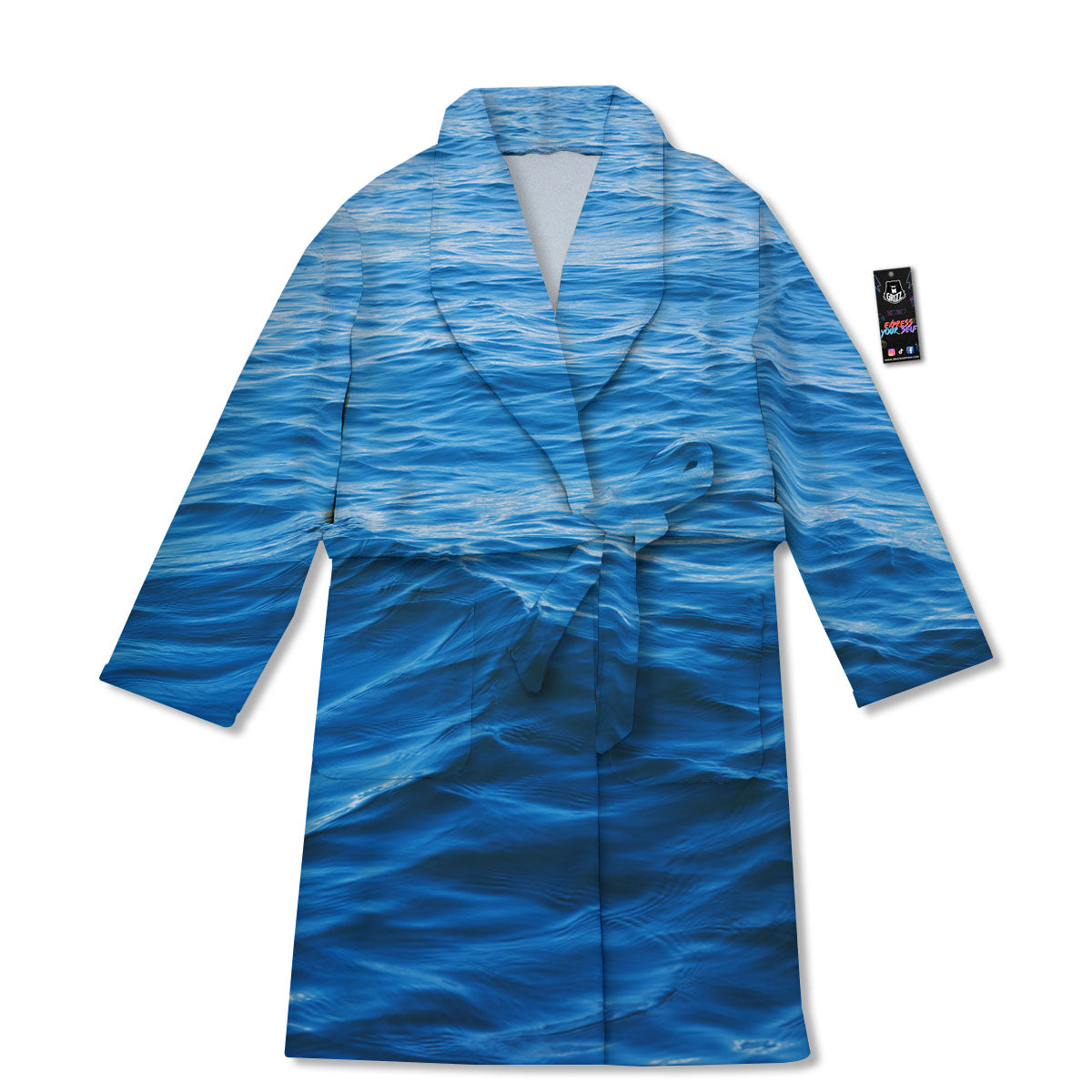 Surface Ocean Print Bathrobe-grizzshop