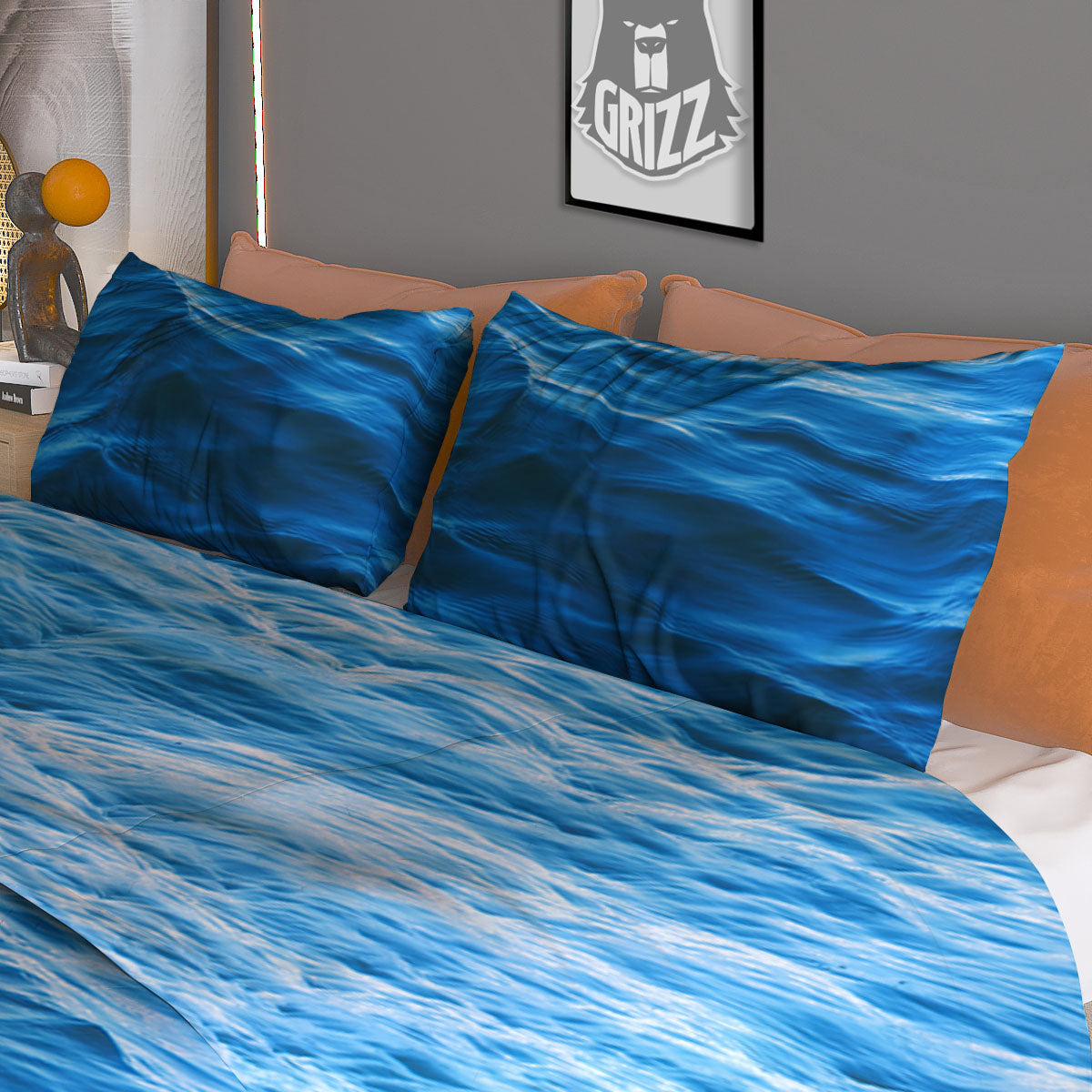 Surface Ocean Print Duvet Cover Bedding Set