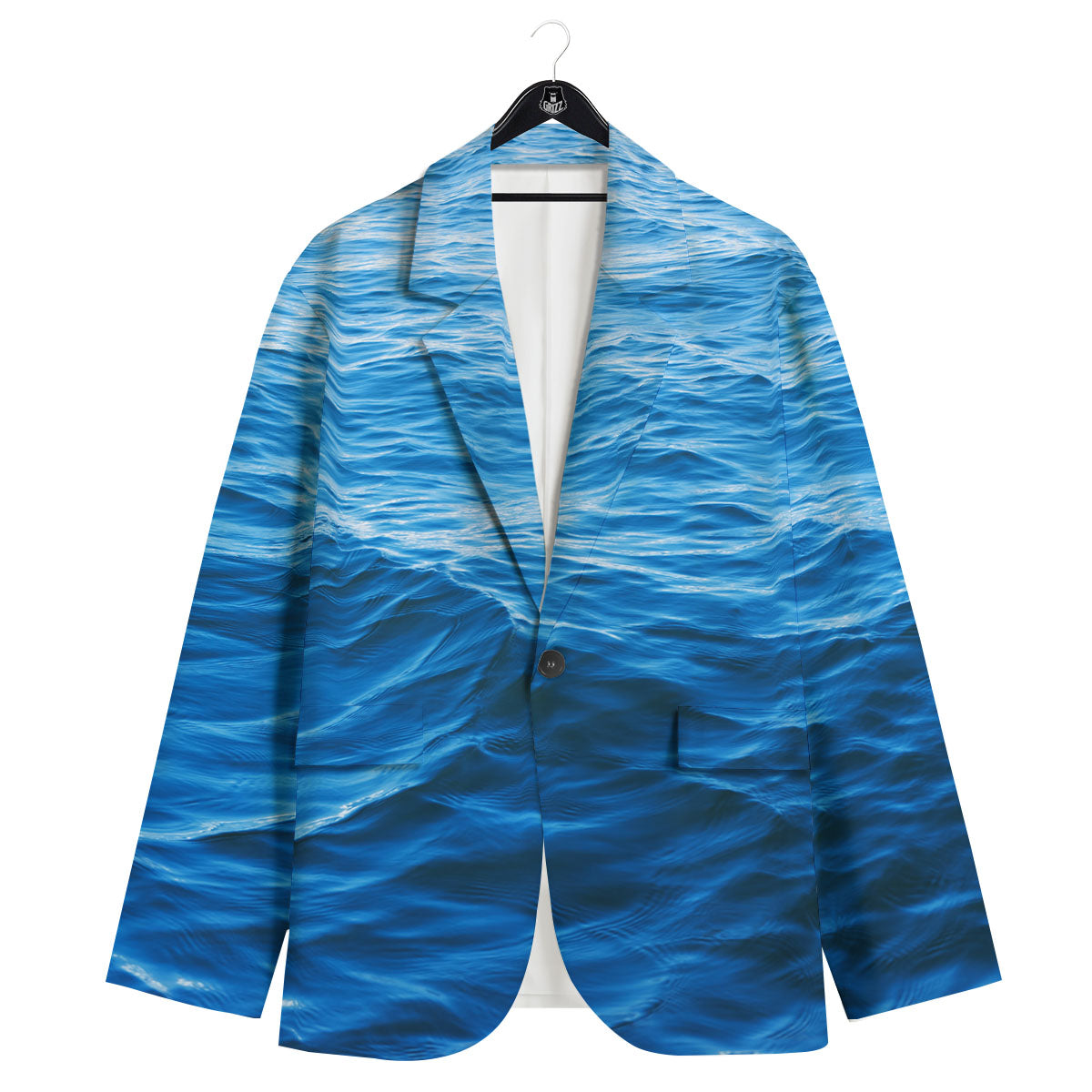 Surface Ocean Print Men's Sport Coat-grizzshop