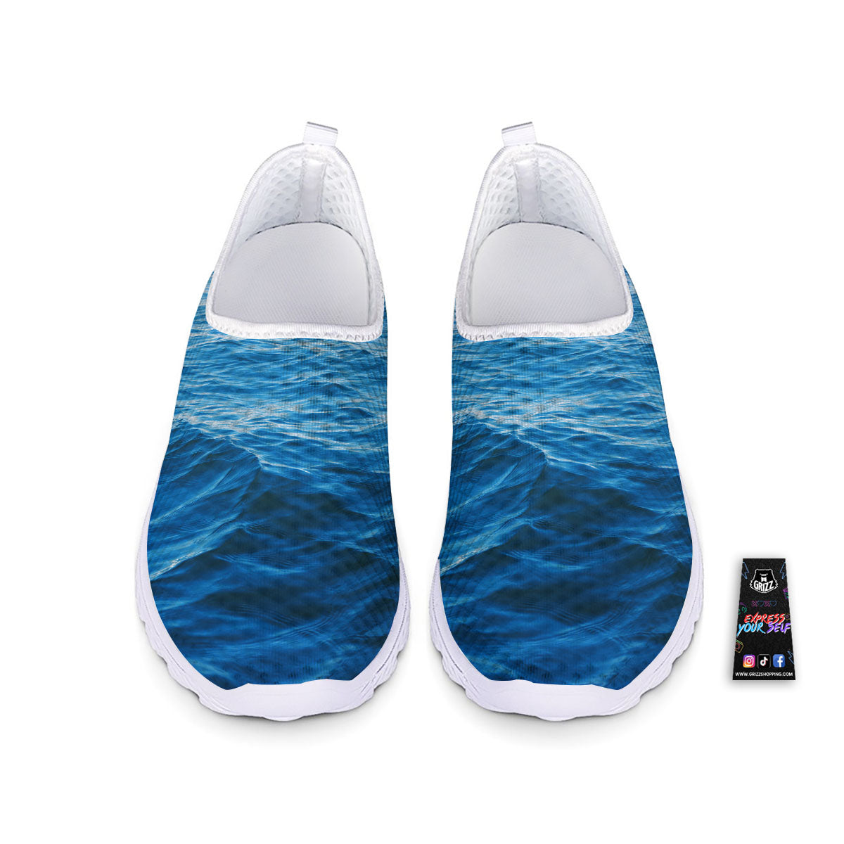 Surface Ocean Print Nurse Shoes-grizzshop