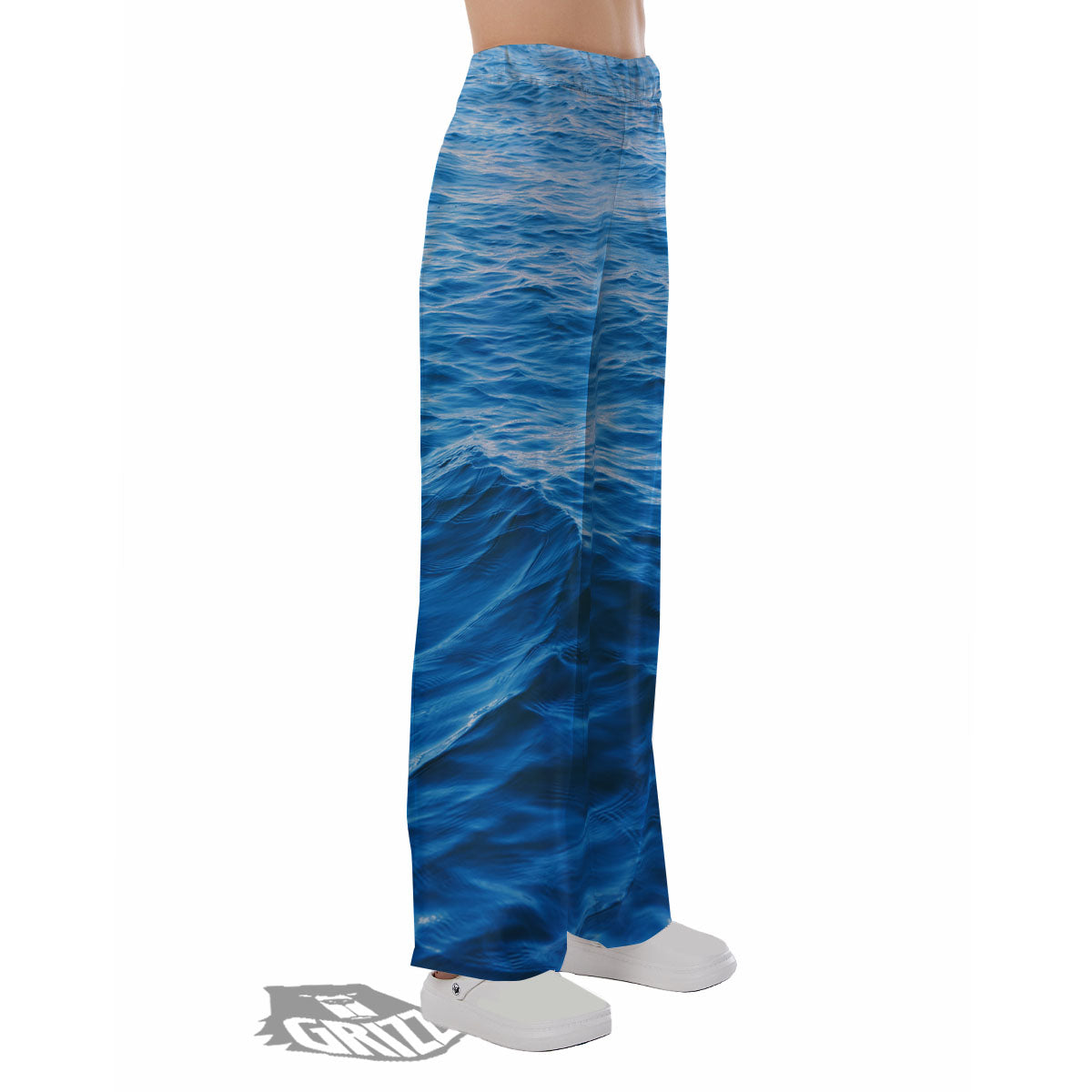 Surface Ocean Print Pajama Pants-grizzshop