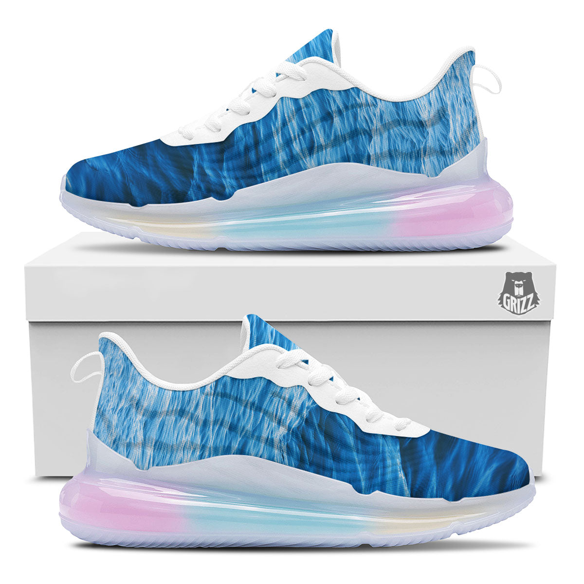 Surface Ocean Print Running Sneakers-grizzshop