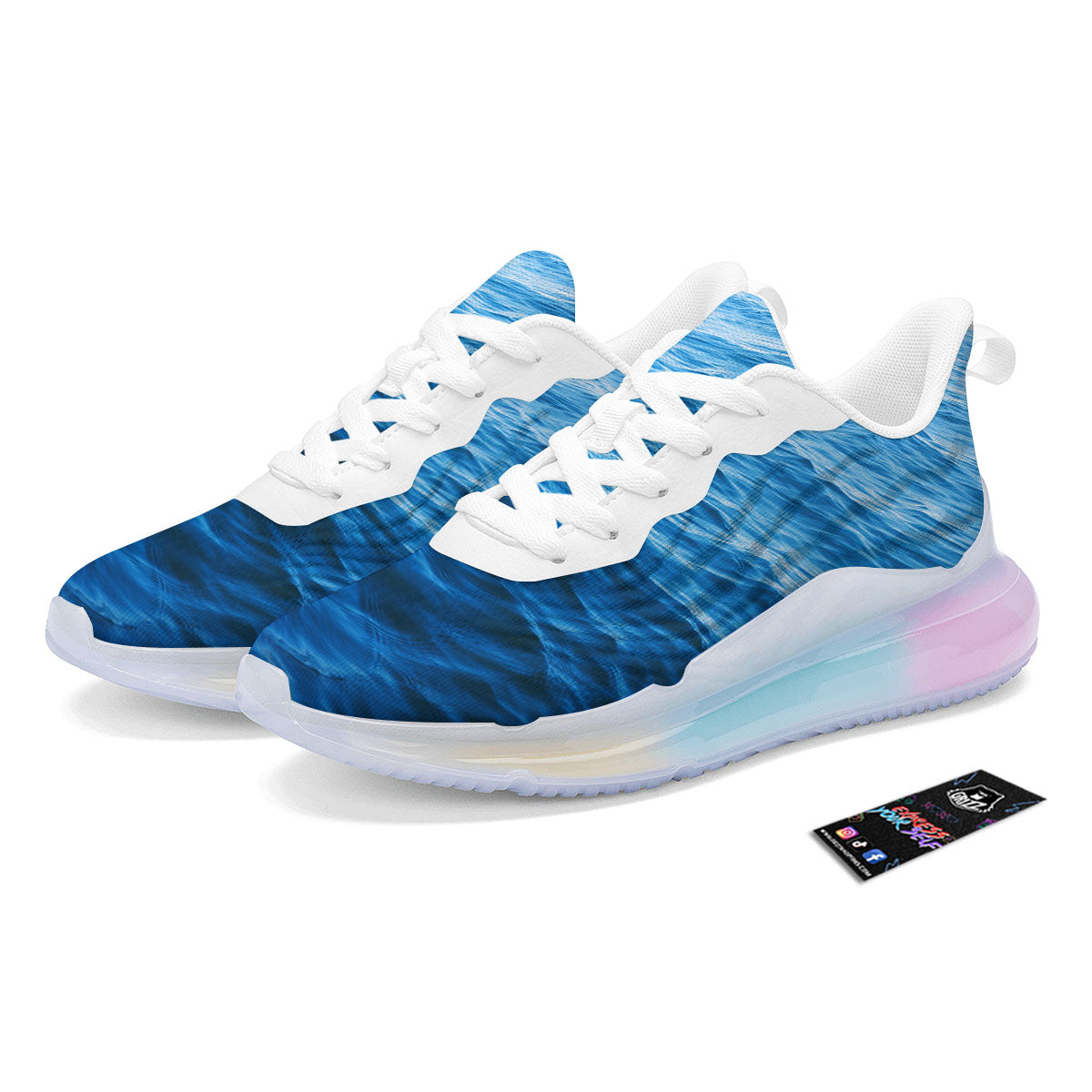 Surface Ocean Print Running Sneakers-grizzshop