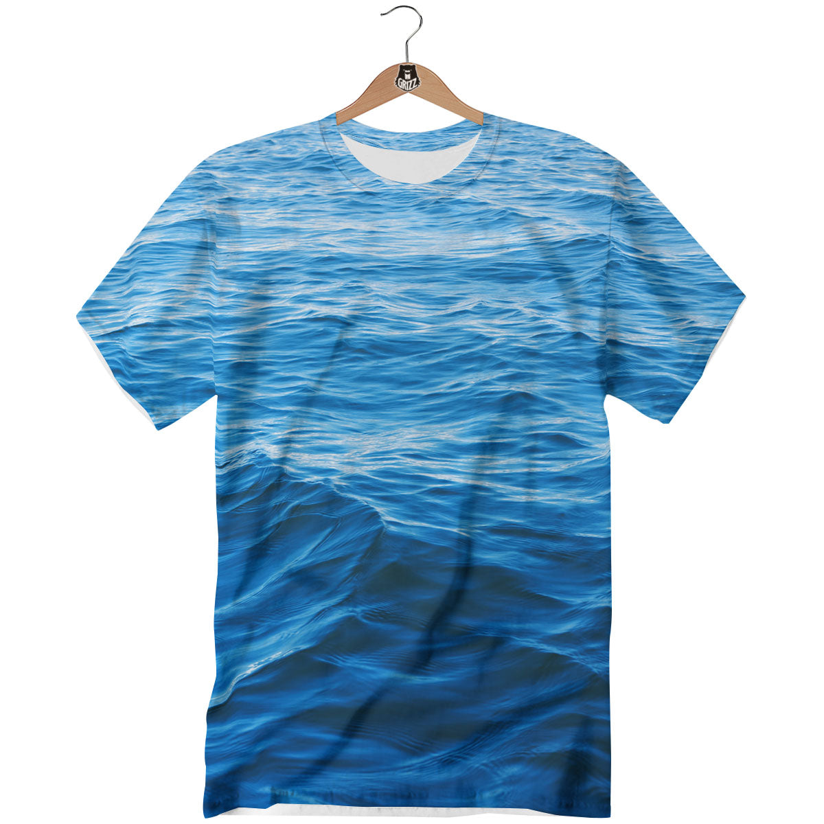Surface Ocean Print T-Shirt-grizzshop