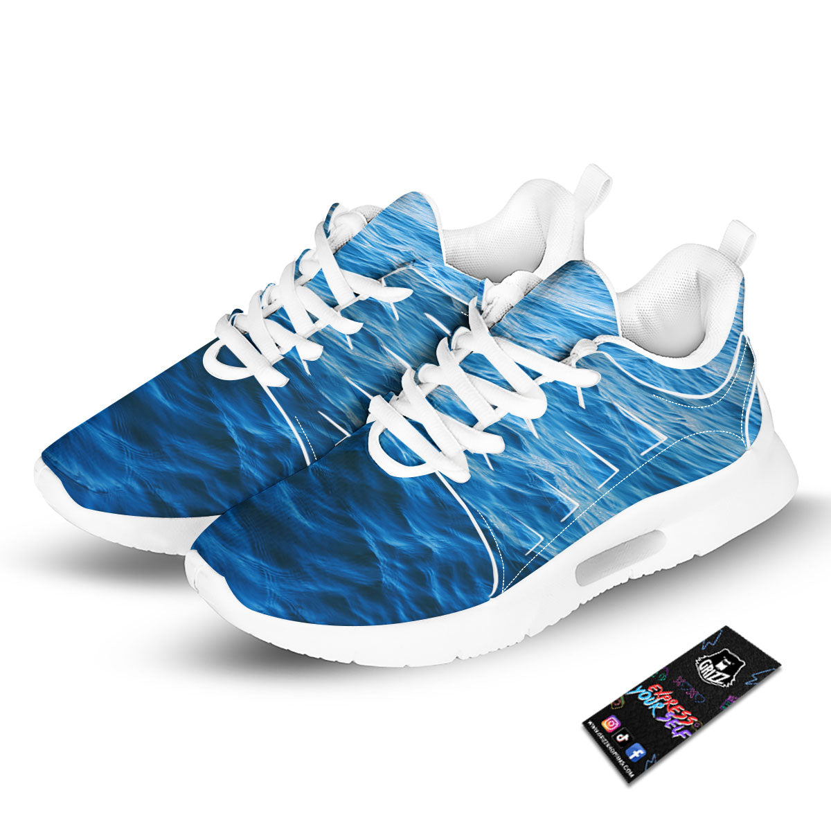 Surface Ocean Print Tennis Shoes-grizzshop