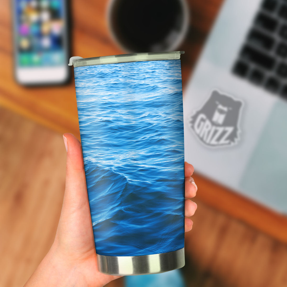 Surface Ocean Print Tumbler-grizzshop