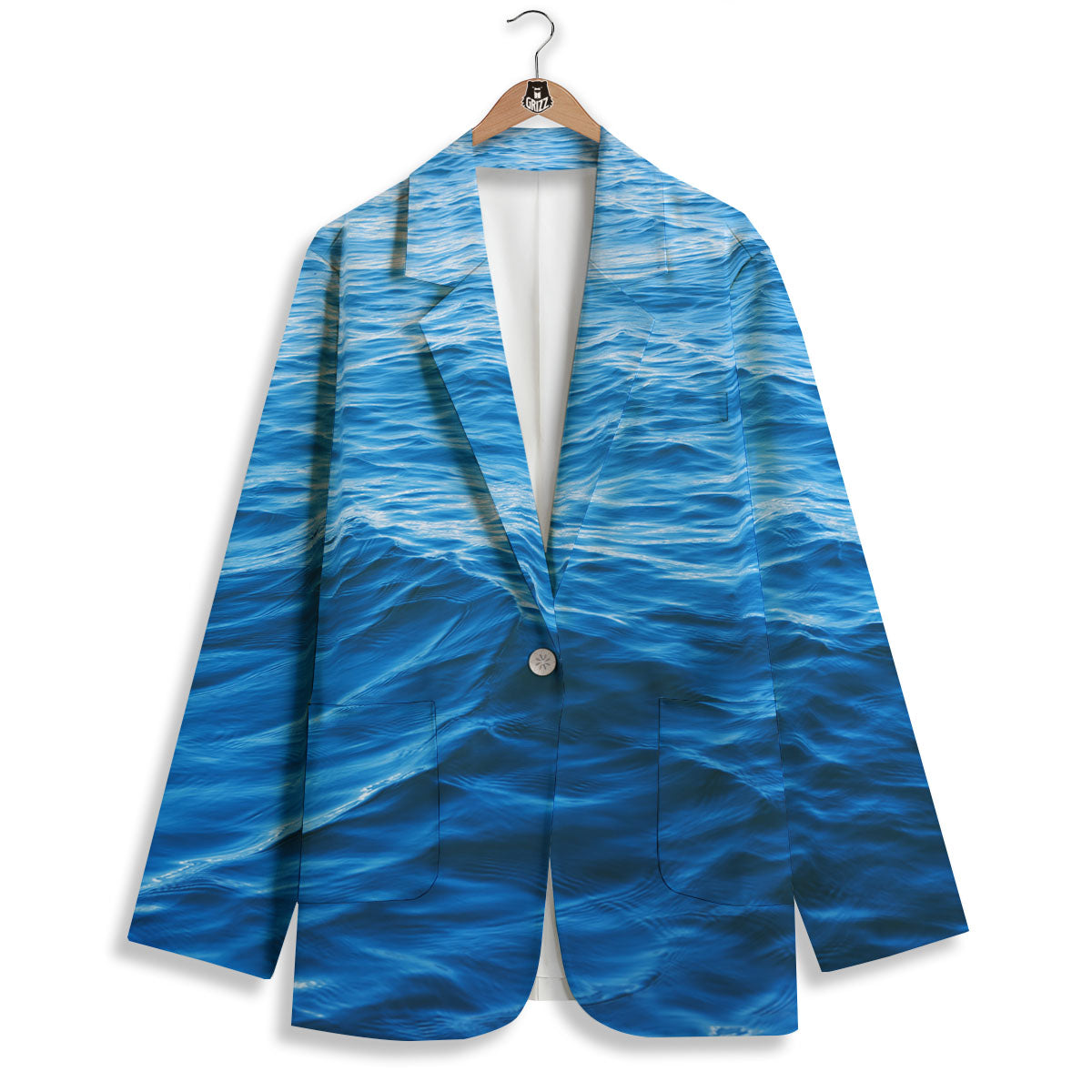 Surface Ocean Print Women's Blazer-grizzshop