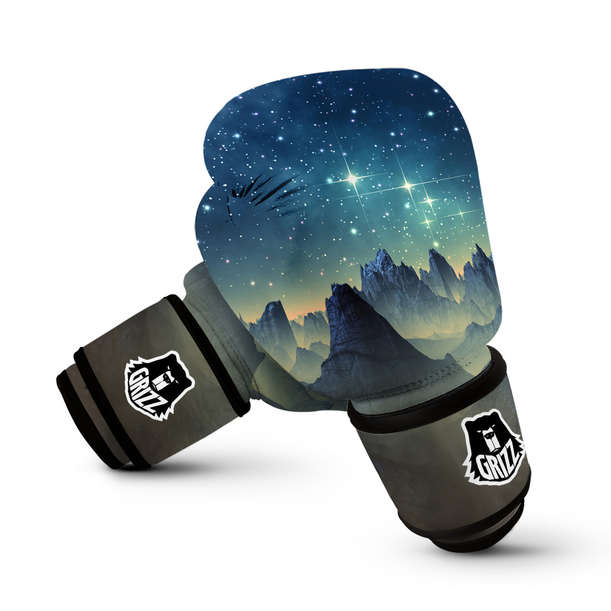 Surface Planet Galaxy Space Print Boxing Gloves-grizzshop