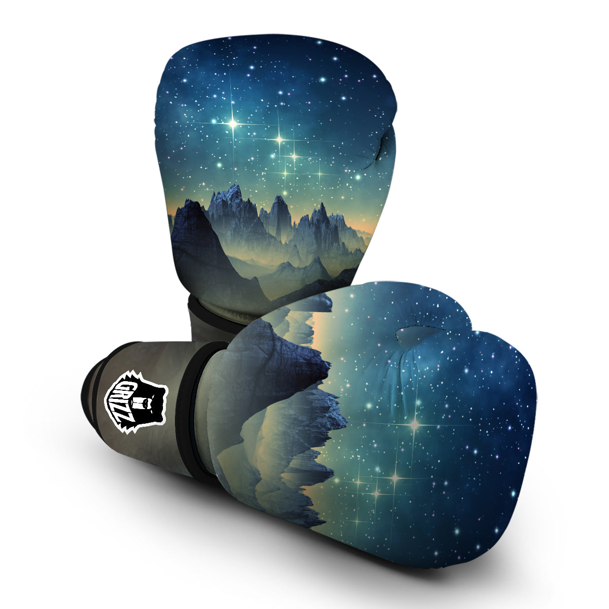 Surface Planet Galaxy Space Print Boxing Gloves-grizzshop