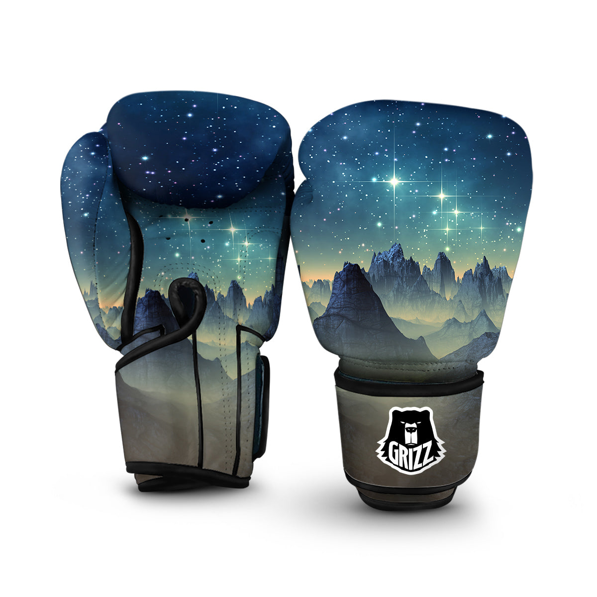 Surface Planet Galaxy Space Print Boxing Gloves-grizzshop