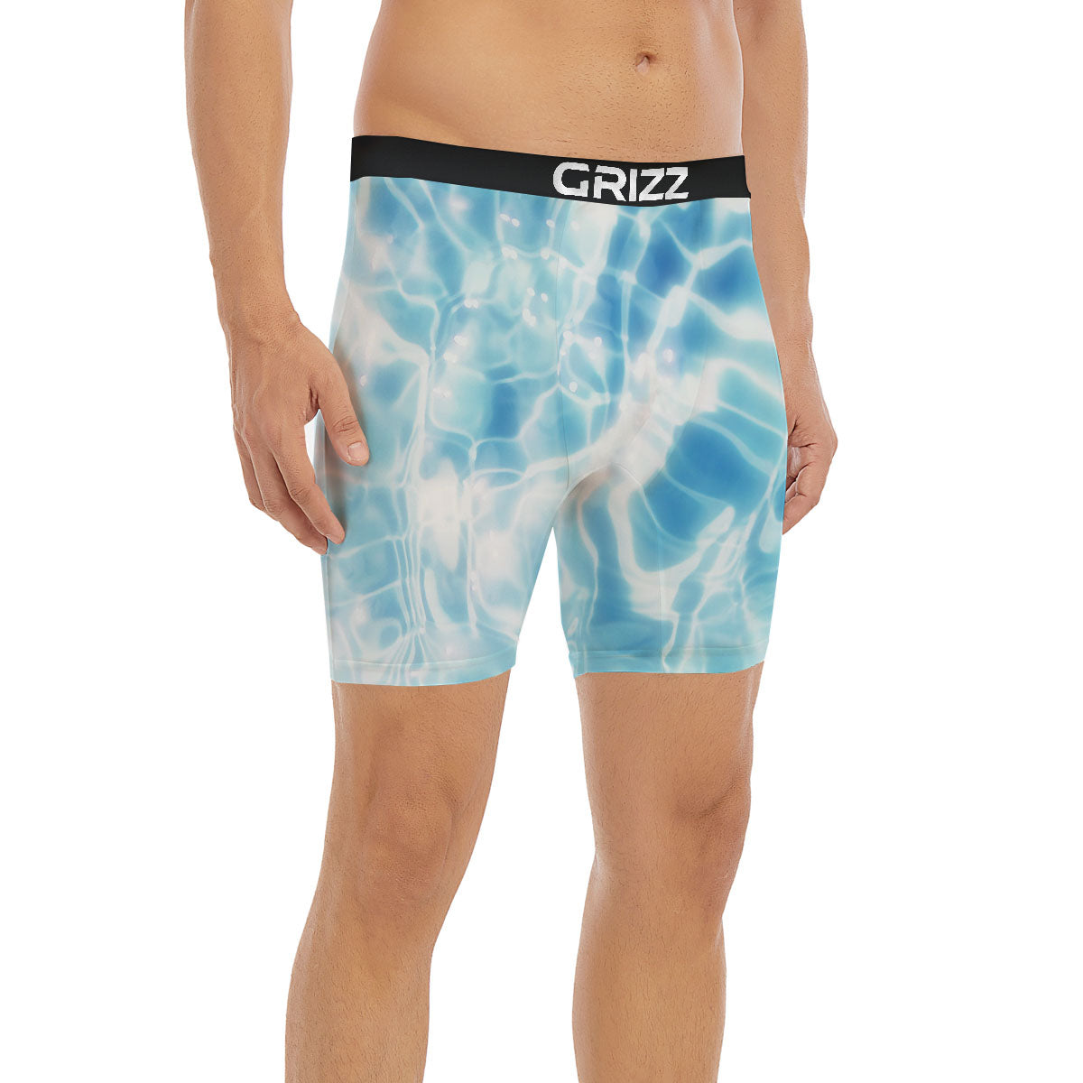 Surface Pool Water Print Boxer Briefs-grizzshop