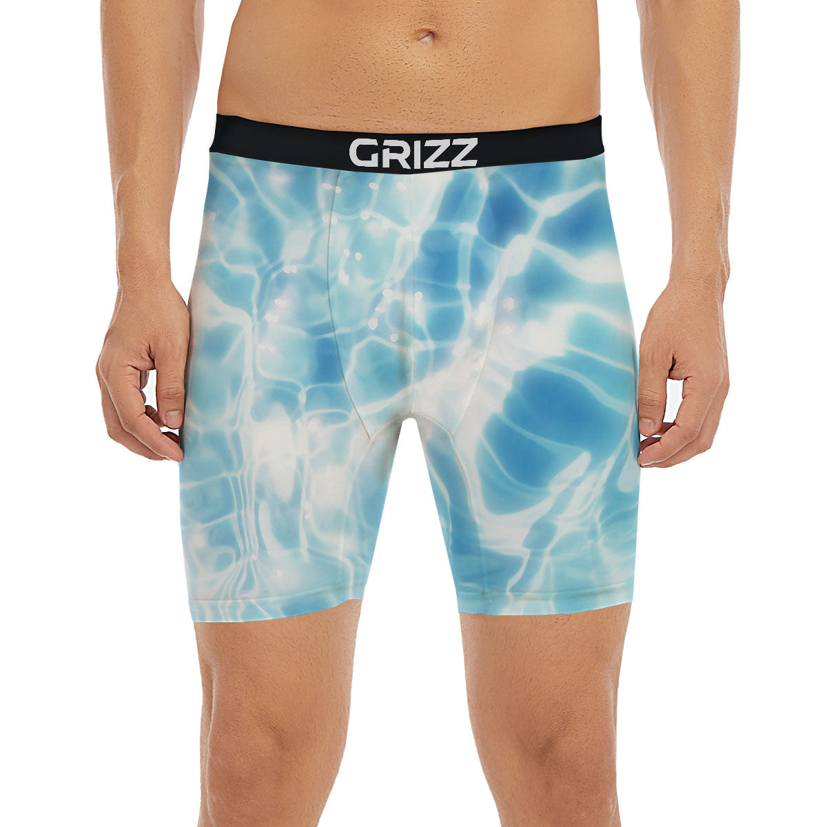 Surface Pool Water Print Boxer Briefs-grizzshop