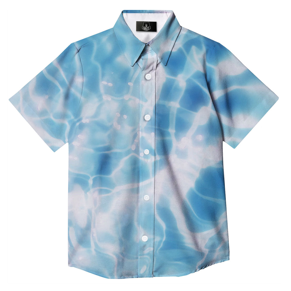 Surface Pool Water Print Button Up Shirt-grizzshop