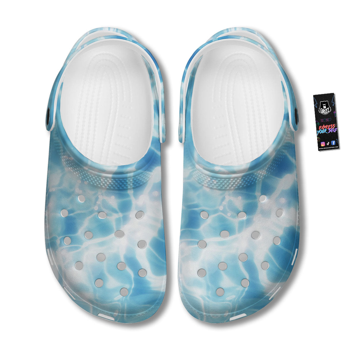 Surface Pool Water Print Clog-grizzshop