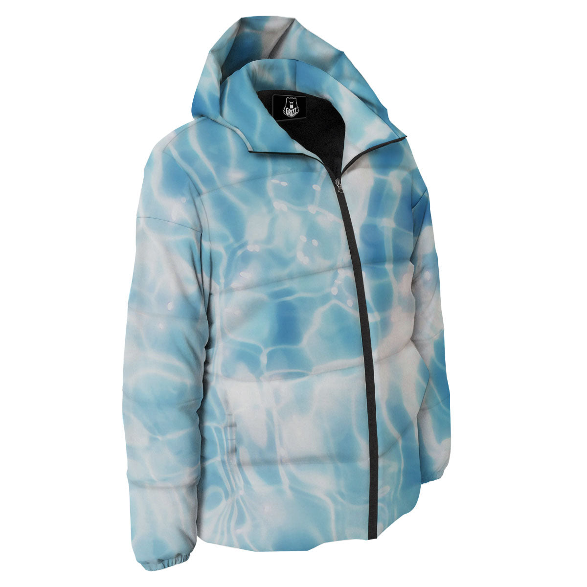 Surface Pool Water Print Down Jacket-grizzshop