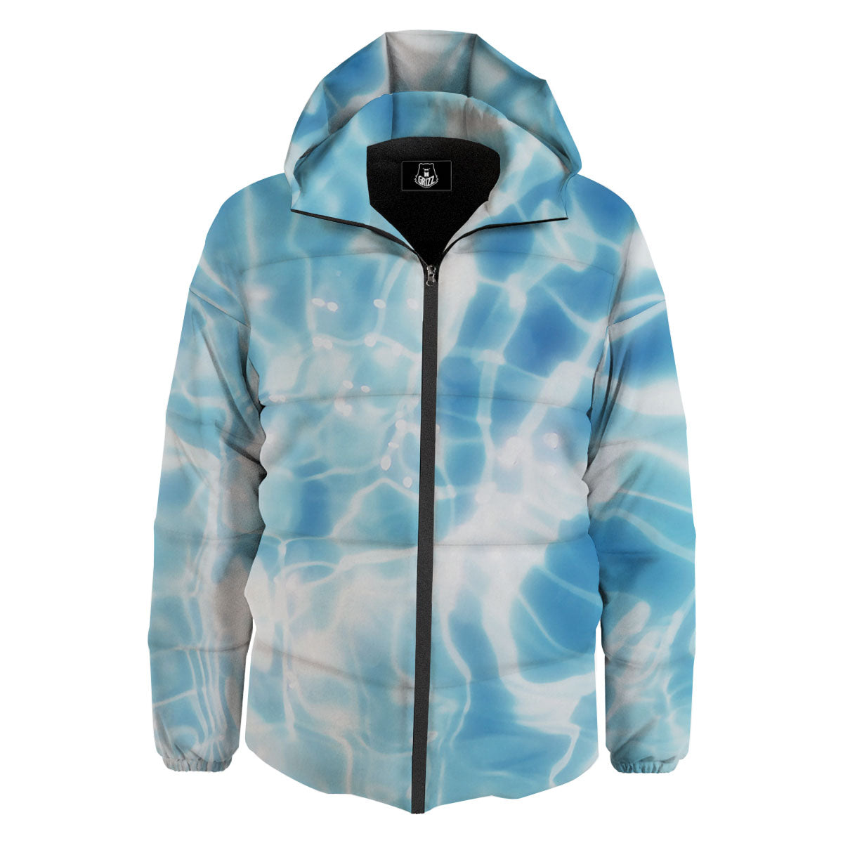 Surface Pool Water Print Down Jacket-grizzshop