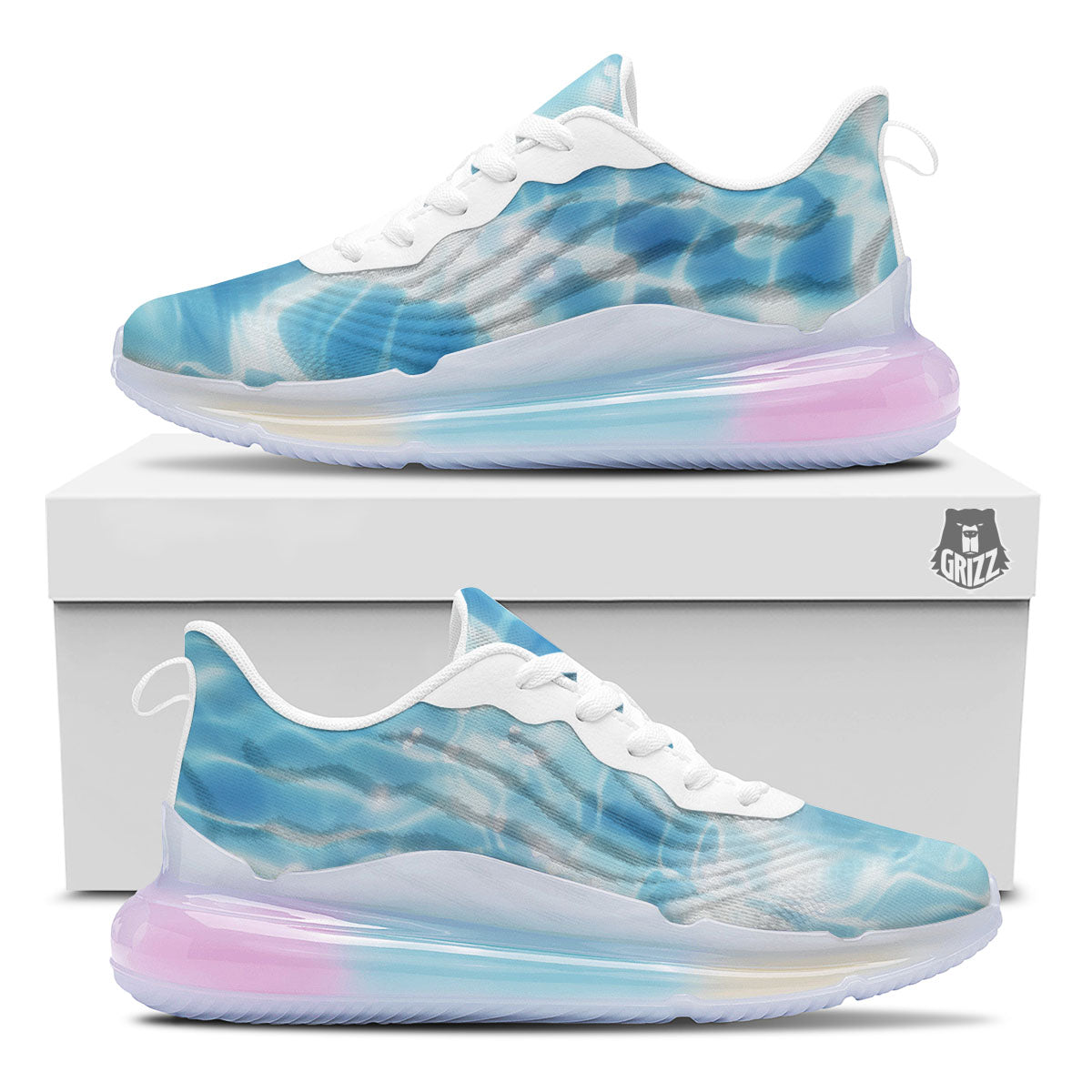 Surface Pool Water Print Running Sneakers-grizzshop