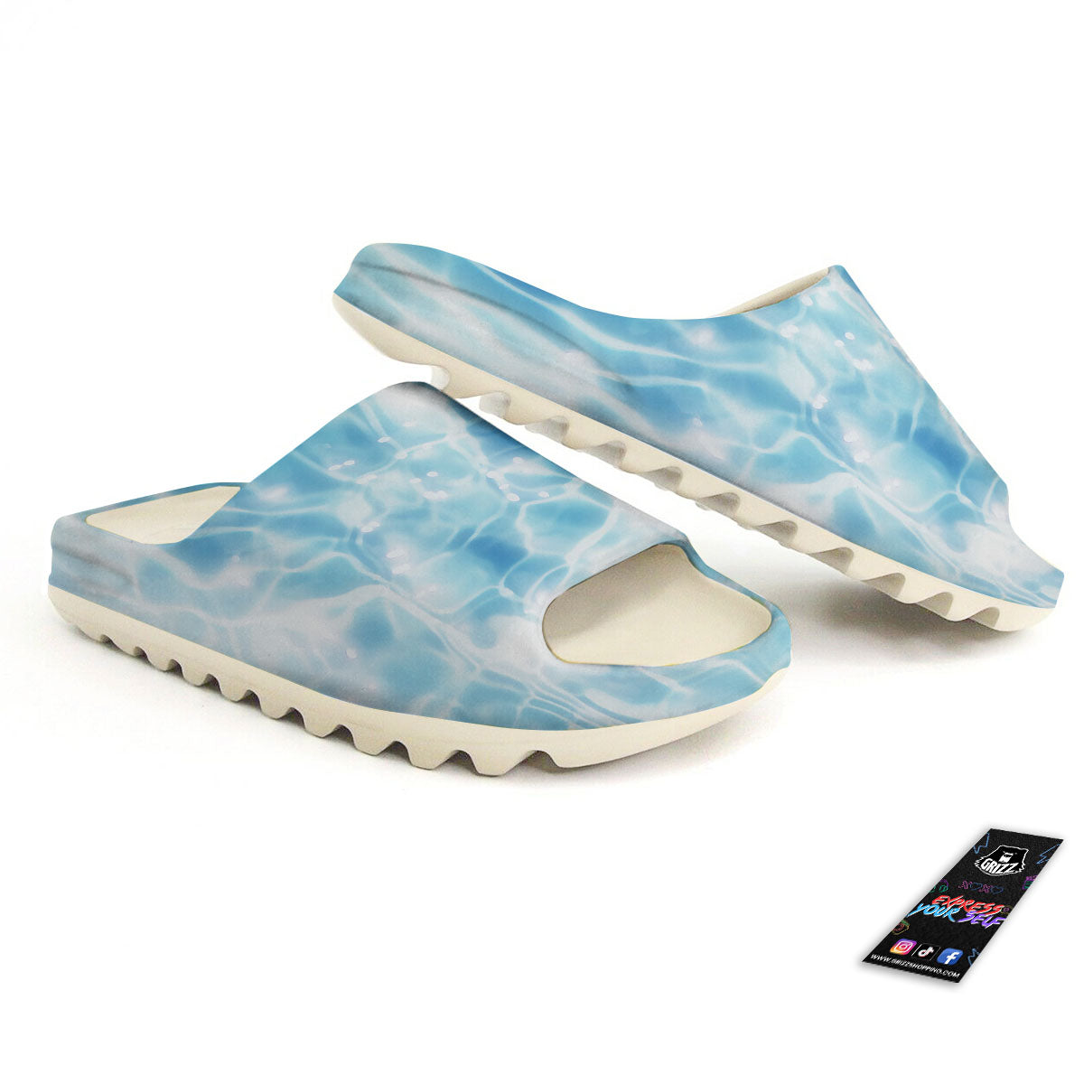 Surface Pool Water Print Sandals-grizzshop